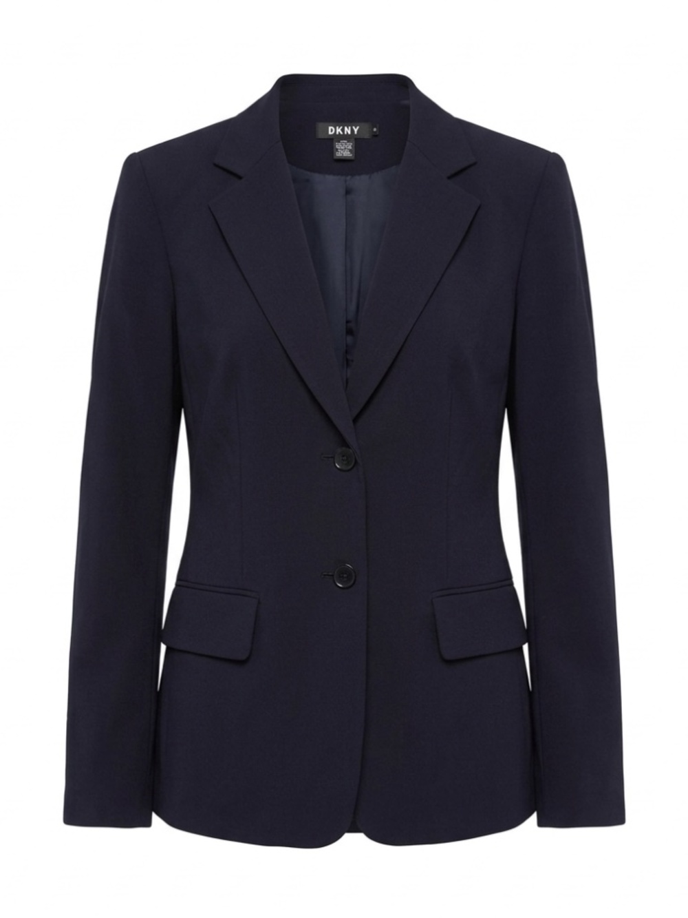DKNY Black Tailored Two-Button Blazer Suit Jacket - Very Good Condition - Size